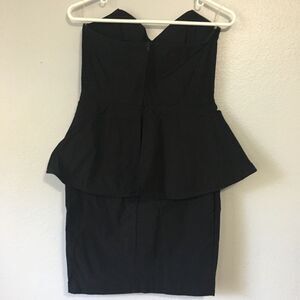 LuLus • Black Heart Neckline Strapless Party Dress Large
